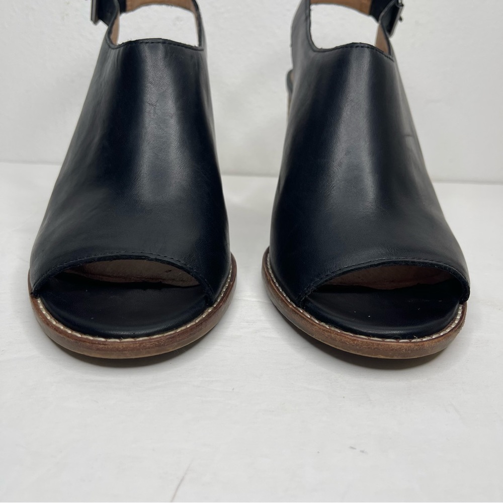 Madewell The Cary Sandal In Leather Open-Toe Heel Booties Size 9.5 - Picture 4 of 15